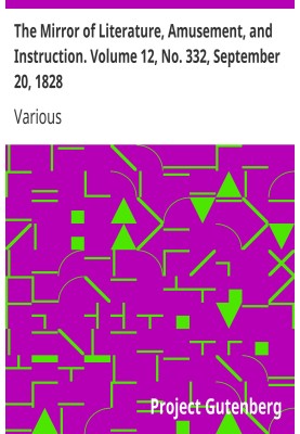 Зеркало литературы, развлечений и обучения. Том 12, № 332, 20 сентября 1828 г.