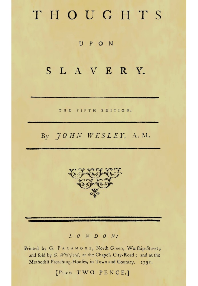 Thoughts upon slavery