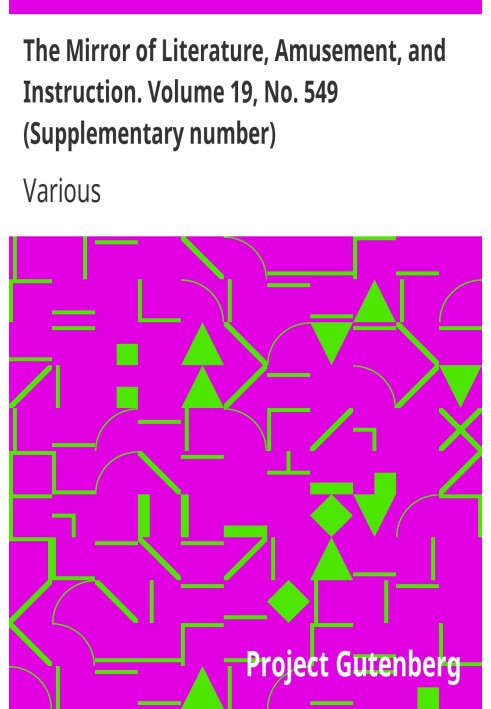 Дзеркало літератури, розваг і навчання. Том 19, № 549 (доп. номер)
