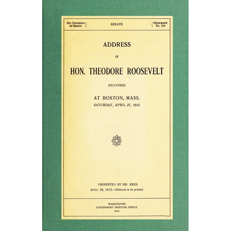 Address of Hon. Theodore...