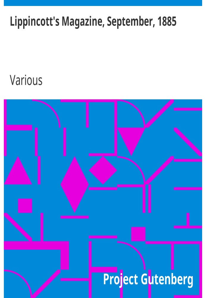 Журнал Lippincott's, вересень 1885 р