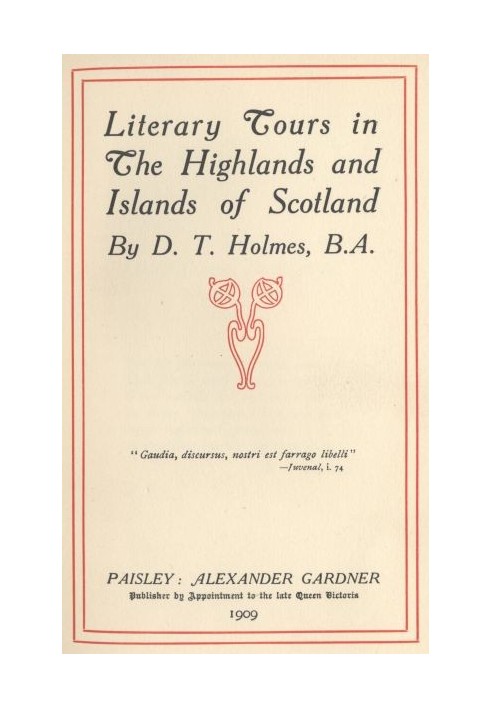 Literary Tours in The Highlands and Islands of Scotland