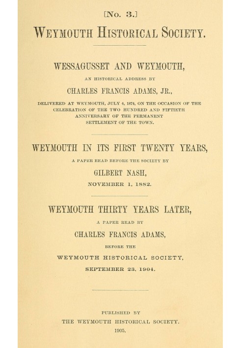 Wessagusset and Weymouth