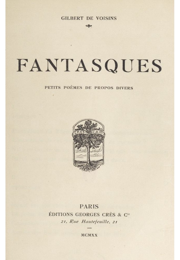 Fantasques: Little poems of various topics