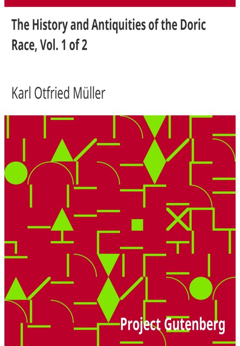 Історія та старожитності доричної раси, том. 1 з 2