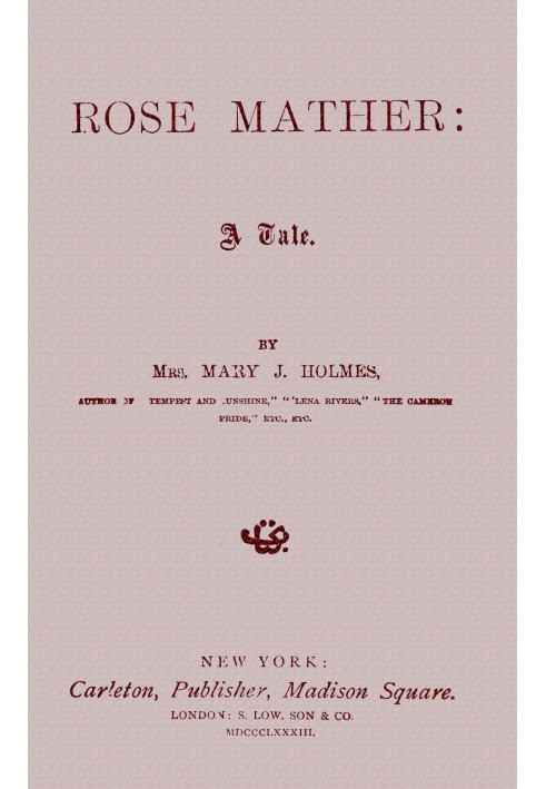 Rose Mather: A tale