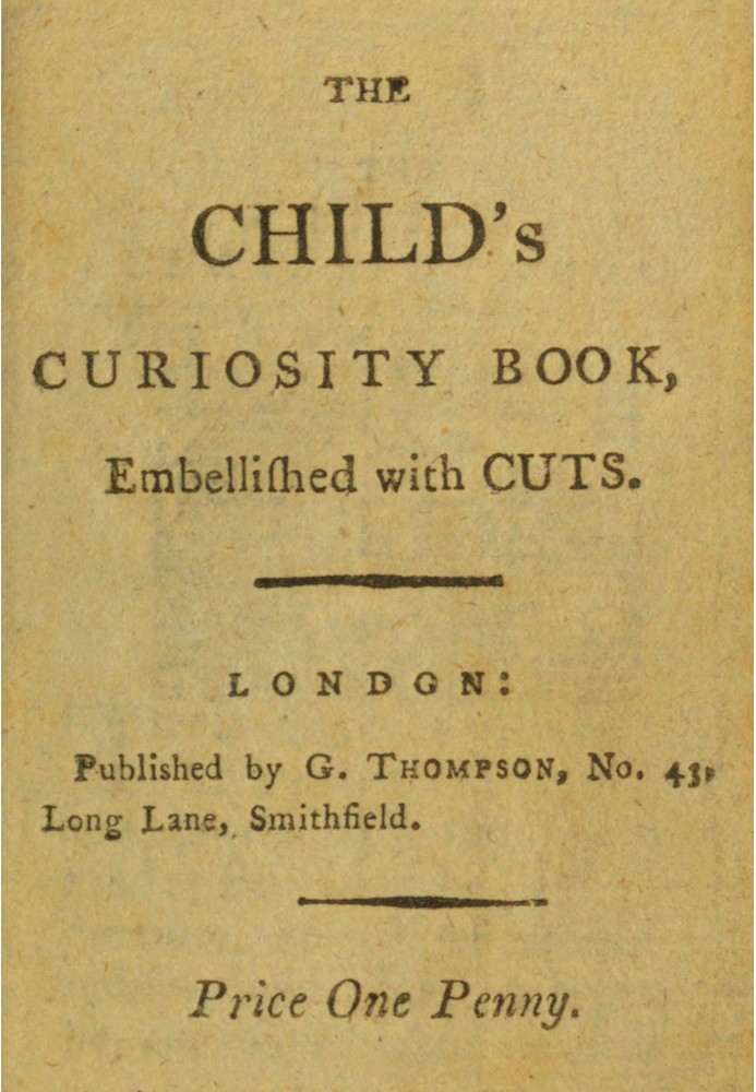 The child's curiosity book, embellished with cuts.