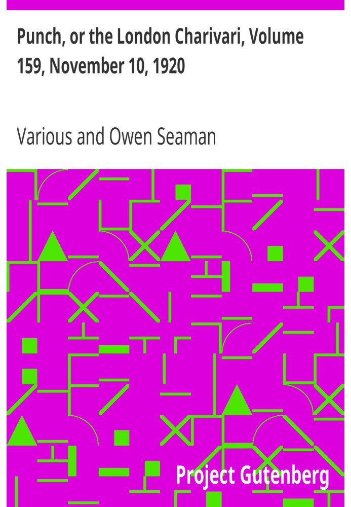 Punch, or the London Charivari, Volume 159, November 10, 1920