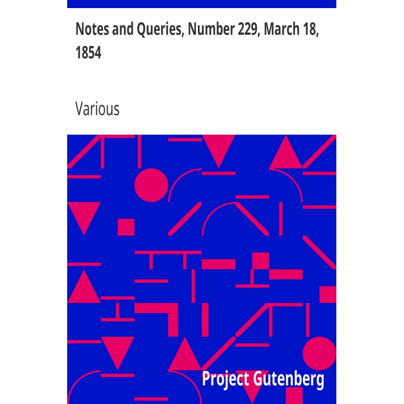 Notes and Queries, Number...