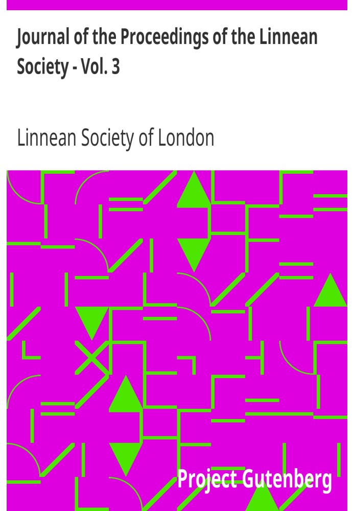 Journal of the Proceedings of the Linnean Society - Vol. 3 Zoology