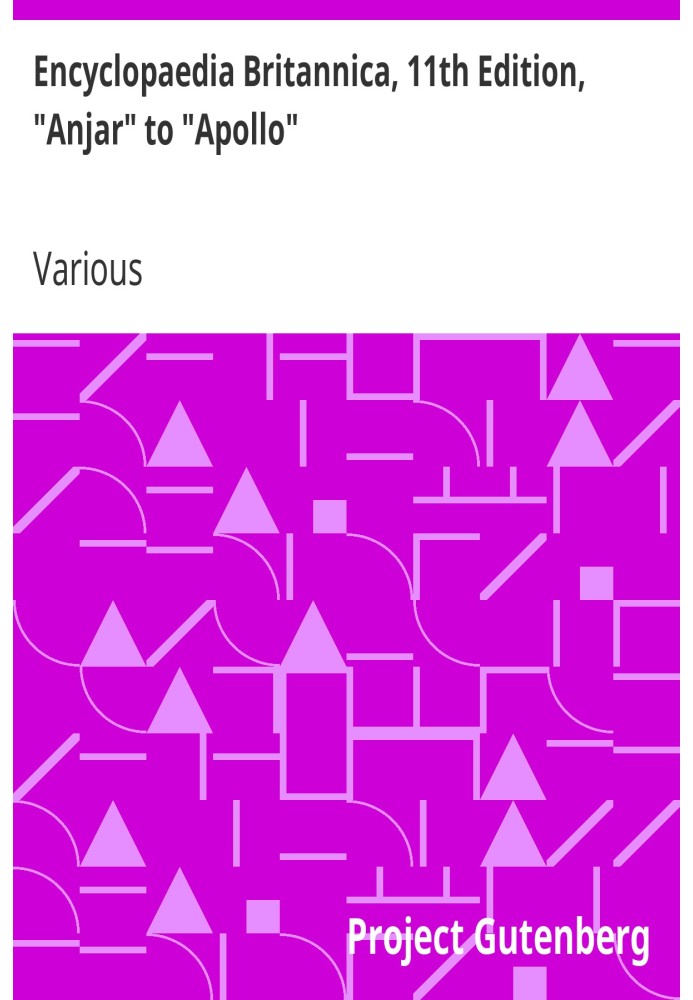 Британська енциклопедія, 11-е видання, «Анджар» до «Аполлона», том 2, частина 2