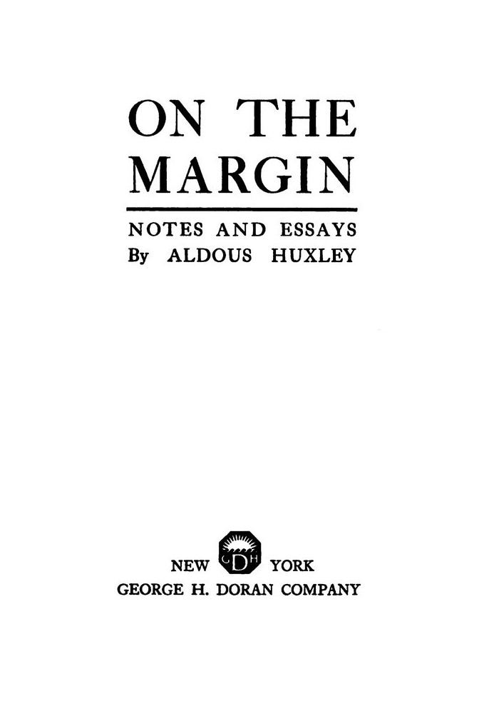 On the Margin: Notes and Essays