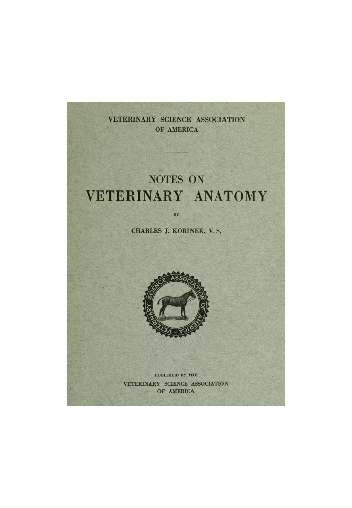 Notes on Veterinary Anatomy