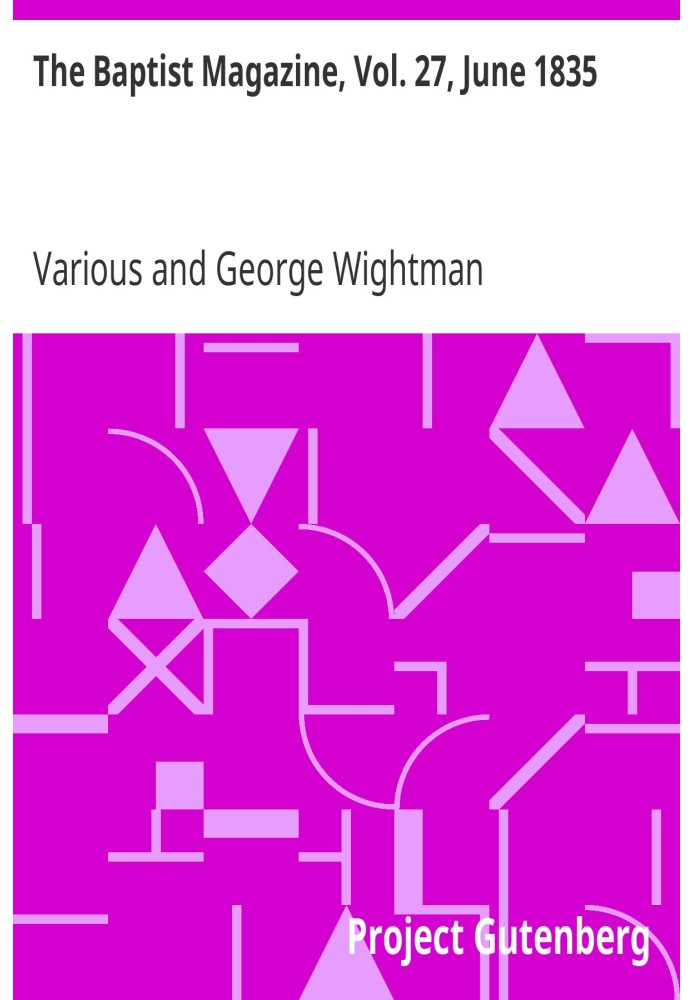 Баптистский журнал, Vol. 27 июня 1835 г.