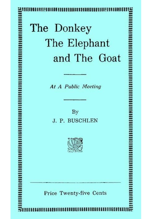 The Donkey, the Elephant, and the Goat at a Public Meeting