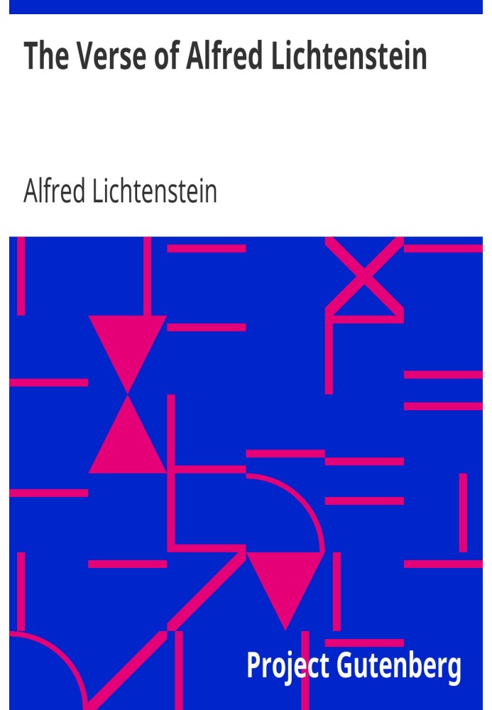 The Verse of Alfred Lichtenstein