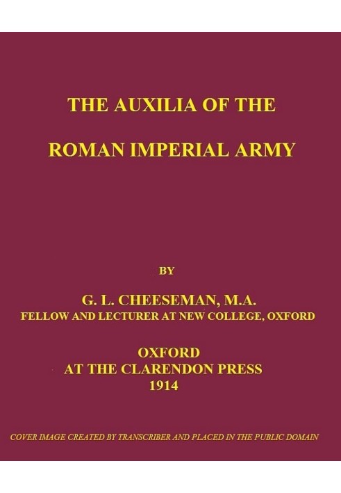 The Auxilia of the Roman Imperial Army