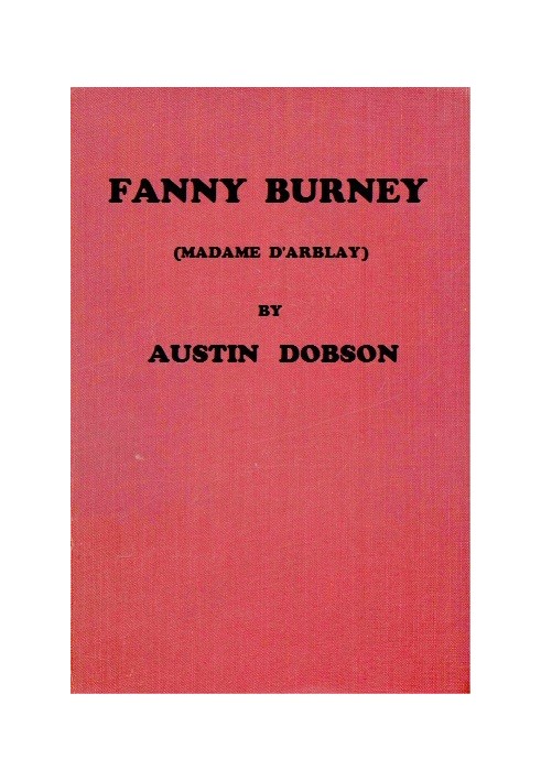 Fanny Burney (Madame D'Arblay)