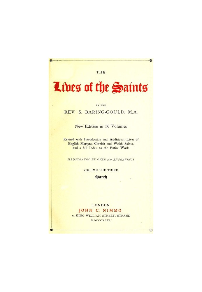 The Lives of the Saints, Volume 03 (of 16): March