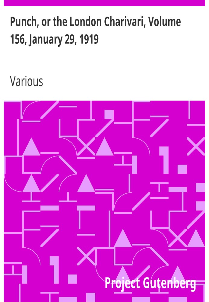 Панч, або Лондонський чаріварі, том 156, 29 січня 1919 р