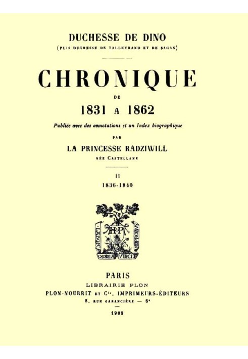 Chronicle from 1831 to 1862, Volume 2 (of 4)