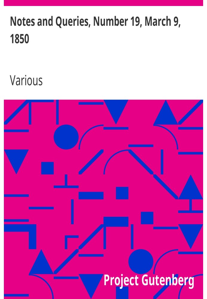 Примітки та запити, номер 19, 9 березня 1850 р