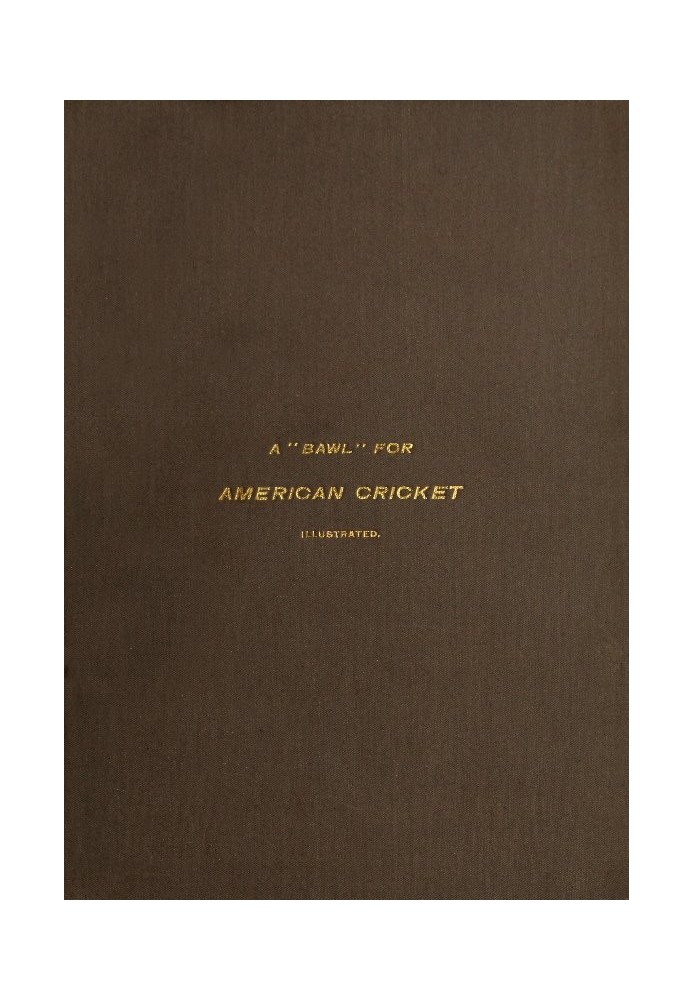 A "Bawl" for American Cricket