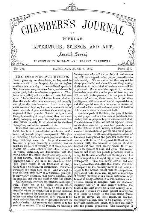 Chambers's Journal of Popular Literature, Science, and Art, No. 702 June 9, 1877