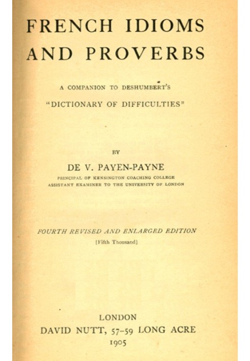 Французькі ідіоми та прислів'я. Супутник до "Словника труднощів" Дешумбера