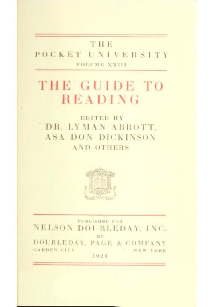 The Guide to Reading — the Pocket University Volume XXIII