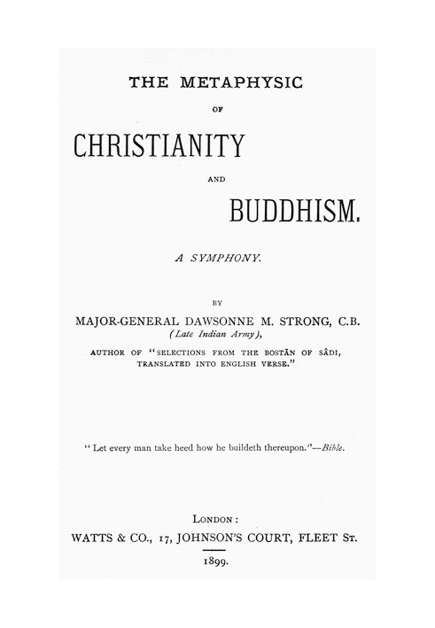 The Metaphysic of Christianity and Buddhism: A Symphony