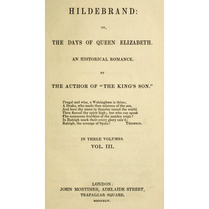 Hildebrand; or, The Days of...