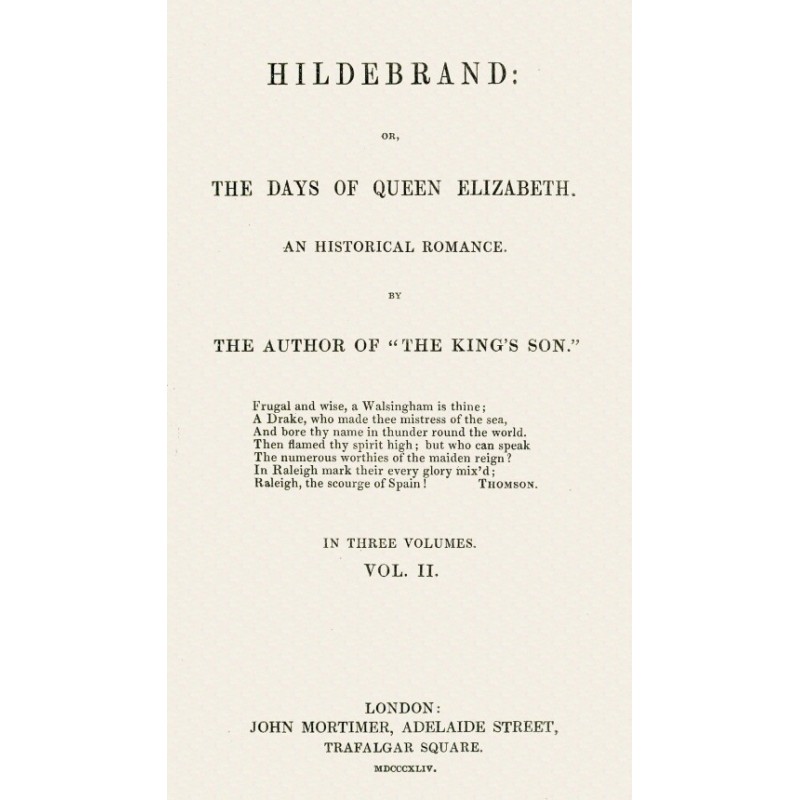 Hildebrand; or, The Days of...