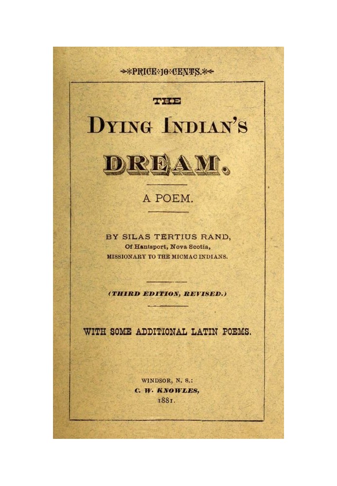 Сон вмираючого індіанця: поема
