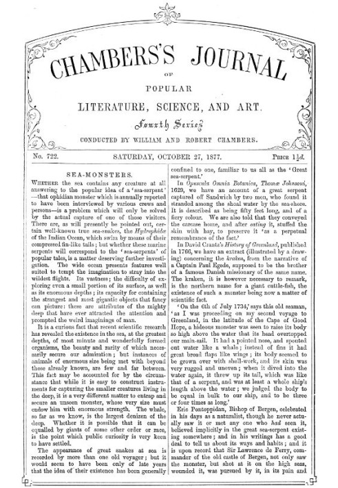 Chambers's Journal of Popular Literature, Science, and Art, No. 722 October 27, 1877