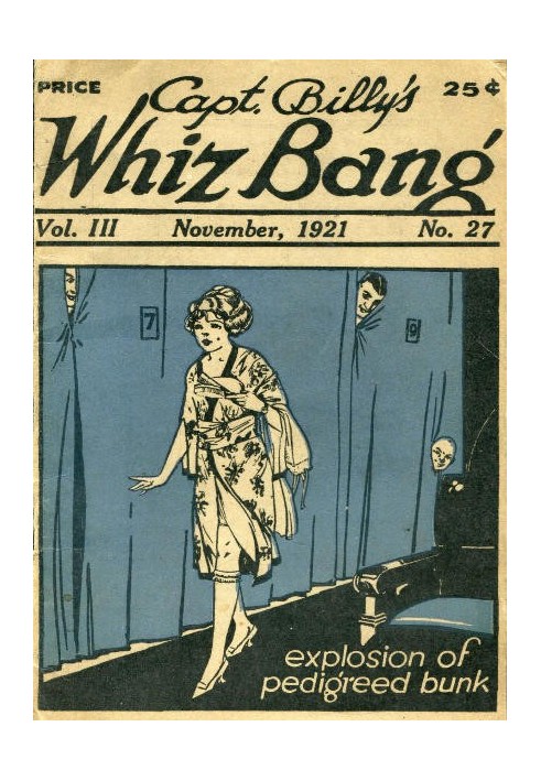 Captain Billy's Whiz Bang, Vol. 3, № 27, листопад, 1921 Американський журнал дотепності, гумору та філософії