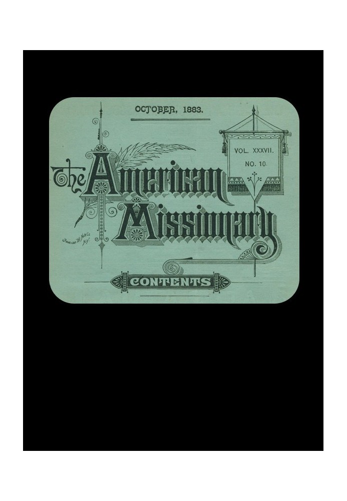 Американский миссионер - Том 37, № 10, октябрь 1883 г.