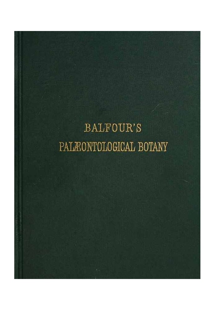 Introduction to the Study of Palæontological Botany