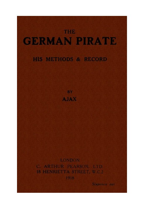 The German pirate : $b his methods and record