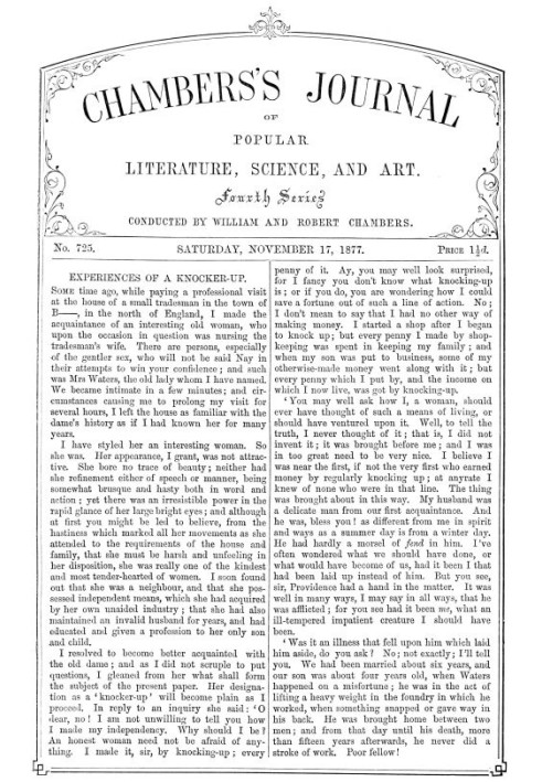 Chambers's Journal of Popular Literature, Science, and Art, No. 725, November 17, 1877