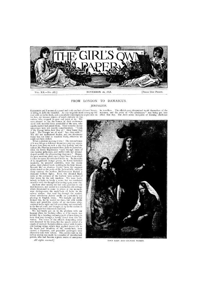 The Girl's Own Paper, Vol. XX, № 987, 26 листопада 1898 р