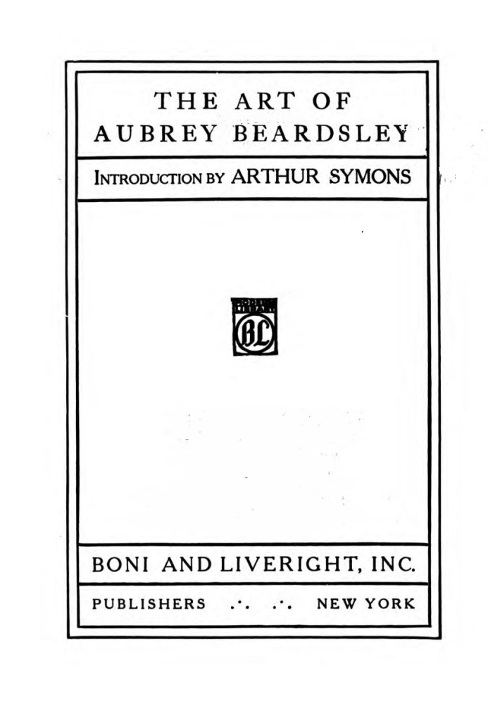 The Art of Aubrey Beardsley