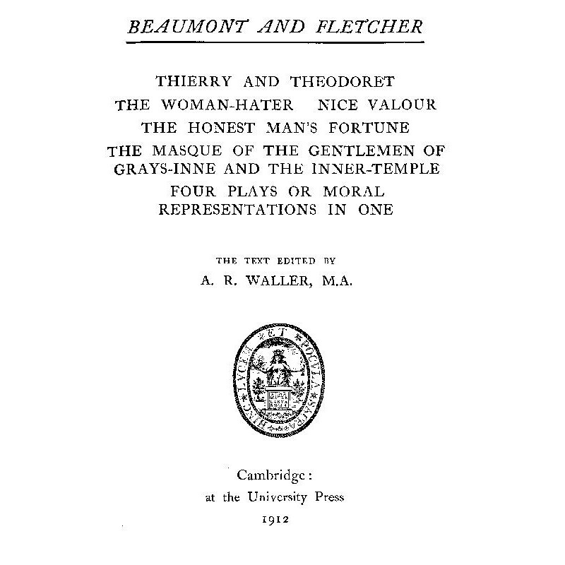 Beaumont and Fletcher's...