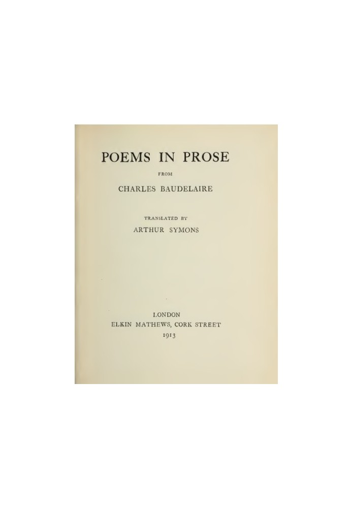 Poems in Prose