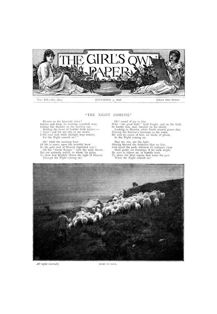 The Girl's Own Paper, Vol. ХХ, № 984, 5 листопада 1898 р