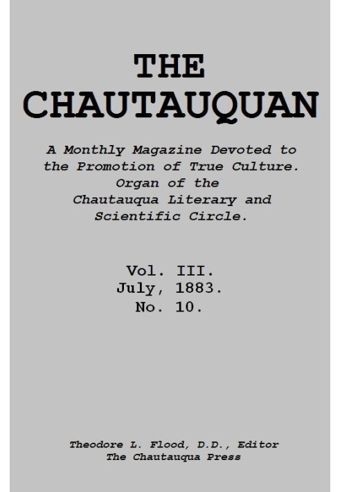 The Chautauquan, Vol. 03, July 1883