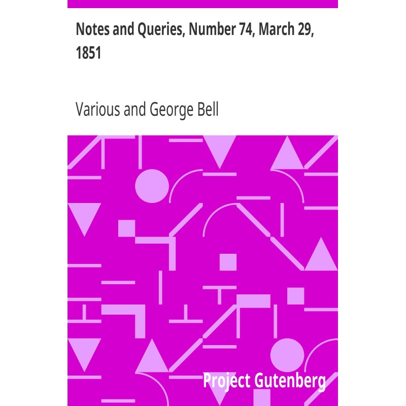 Notes and Queries, Number...