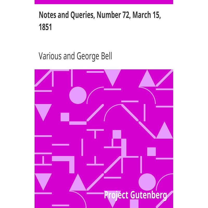 Notes and Queries, Number...