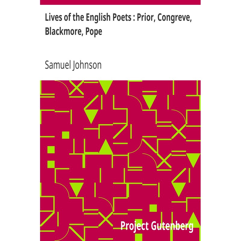 Lives of the English Poets...