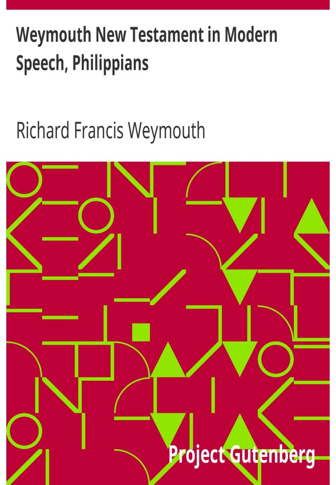 Веймут Новий Завіт у сучасній мові, Послання до Филип’ян